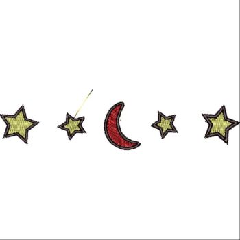 MOON AND STARS EMBROİDERY