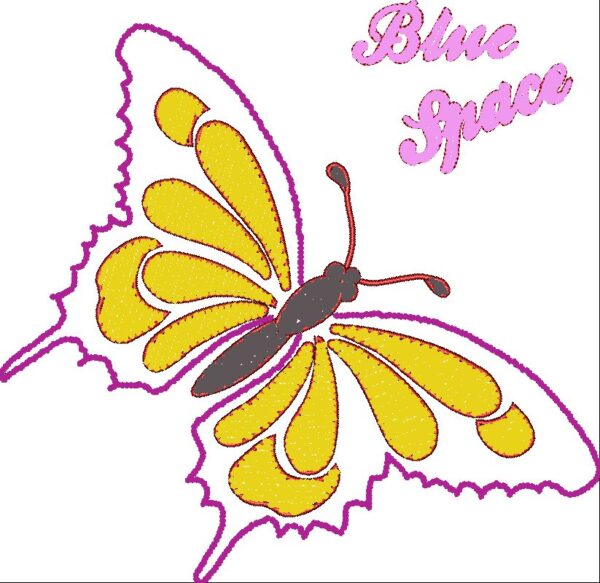 BLUE SPACE BUTTERFLY